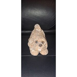 Vintage Sandra Brue Dog Figurine, Sandicast Statue Snuggles Collection